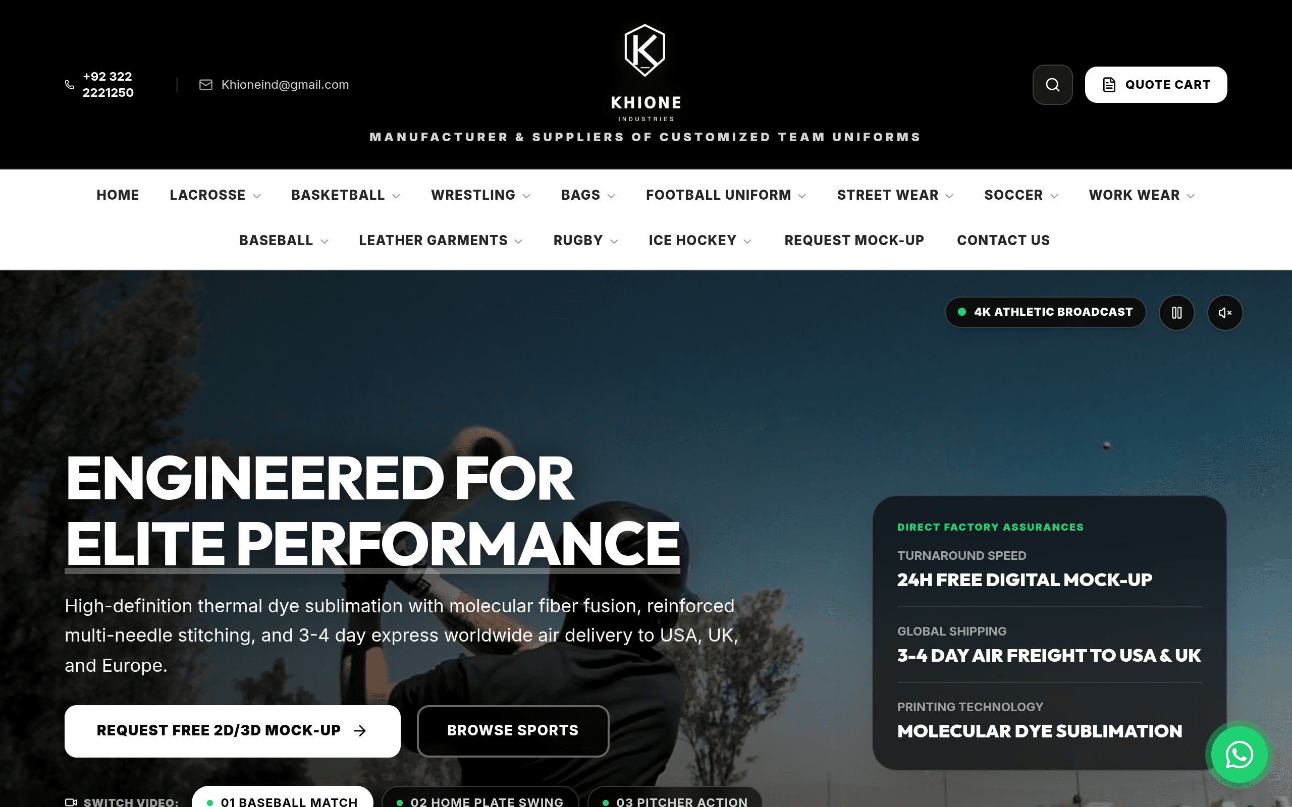 Khione Industries — Custom Athletic Teamwear